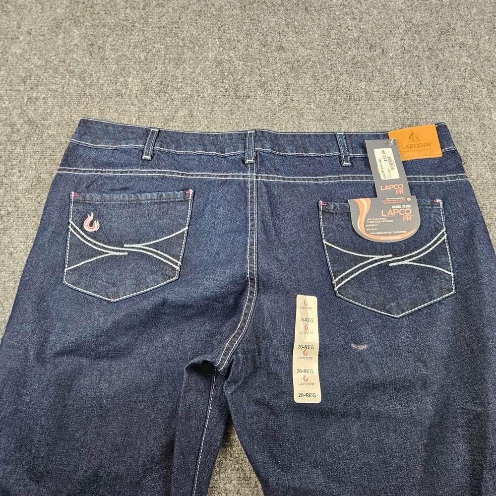 Lapco FR Womens Modern Jean Dark Wash Flame Resistant Work Pants 20Reg L-PFRD10M